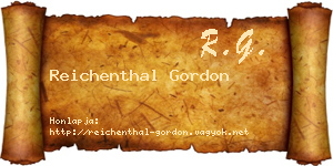 Reichenthal Gordon névjegykártya